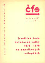 Obal katalogu Balkánské války 1875 - 1878 na zápalkových nálepkách